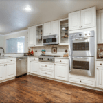 kitchen with solid wood luxury cabinets