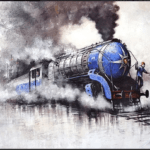 past train painting