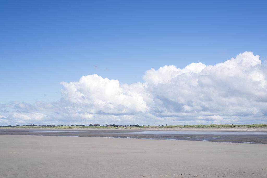hard packed sand beach in Long Beach, Washington