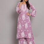 chikankari cotton kurti