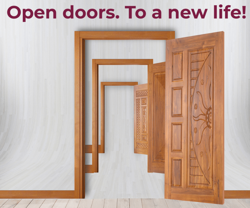 teak wood door