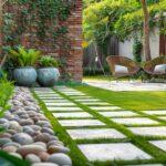 low-maintenance hardscape yard