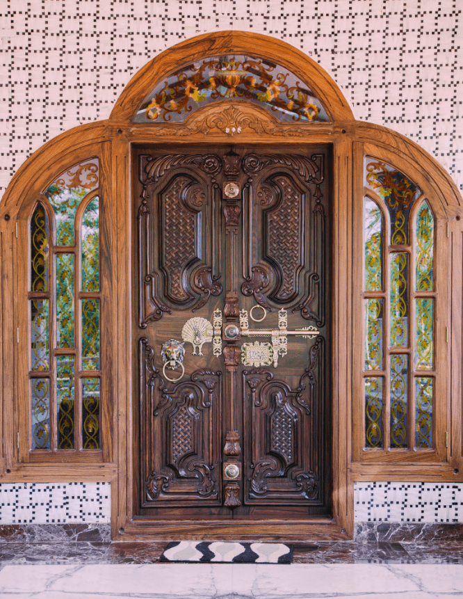 teak wood door