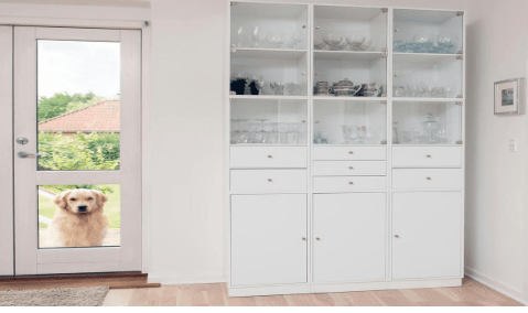 glass dog door installation