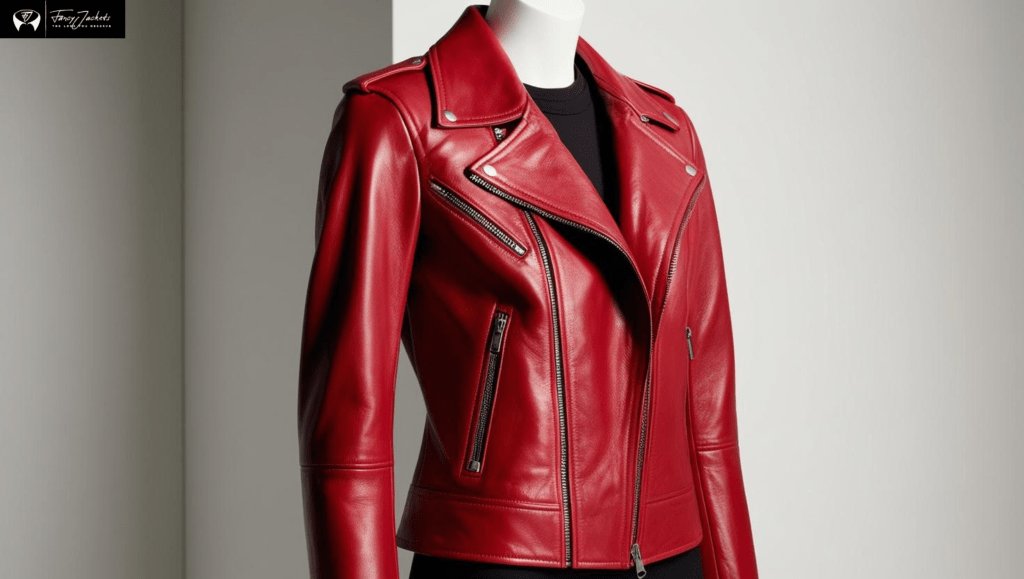 red leather jacket