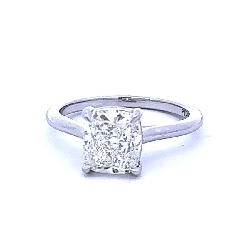 cushion cut diamond ring