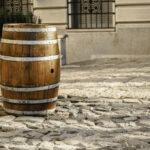 used wine barrels